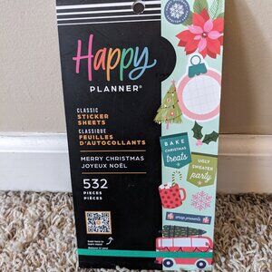 Happy Planner NWT Classic Sticker Sheets - Merry Christmas